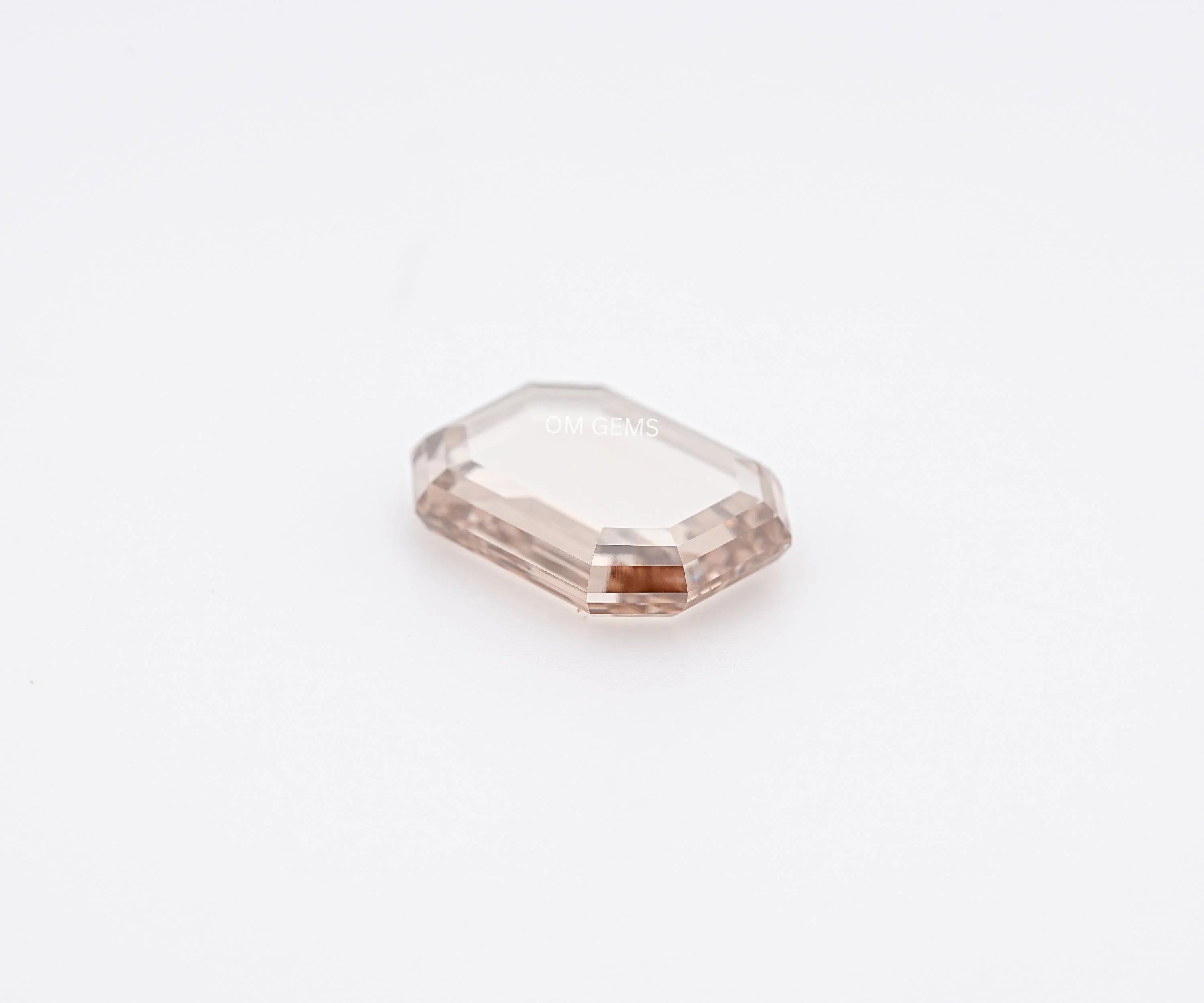 Portrait Emerald Cut Champagne Lab Loose Diamond