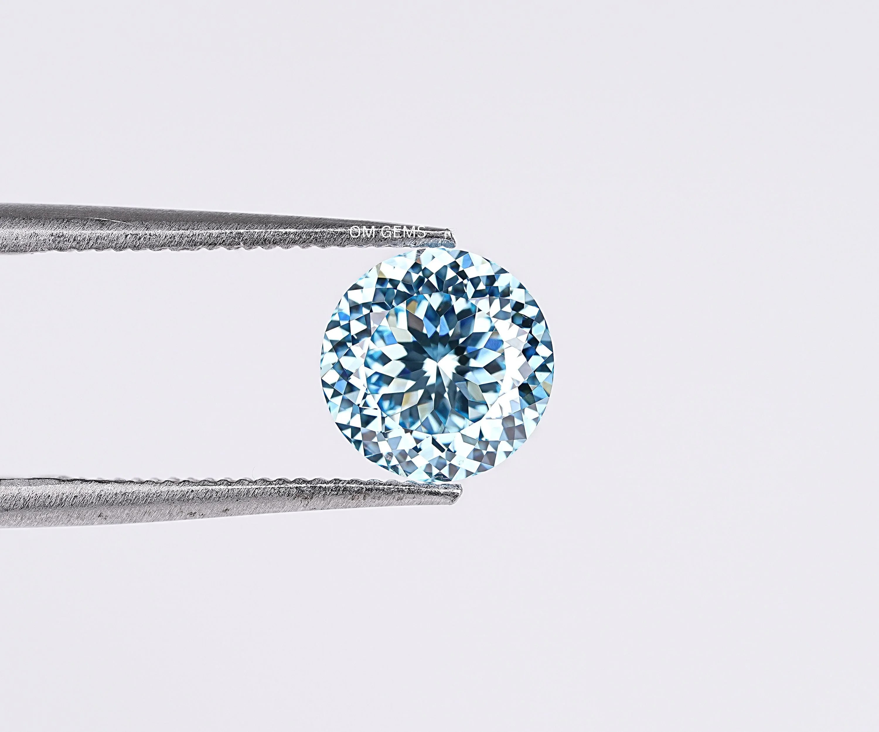 Portuguese Round Cut Lab Grown Blue Diamond