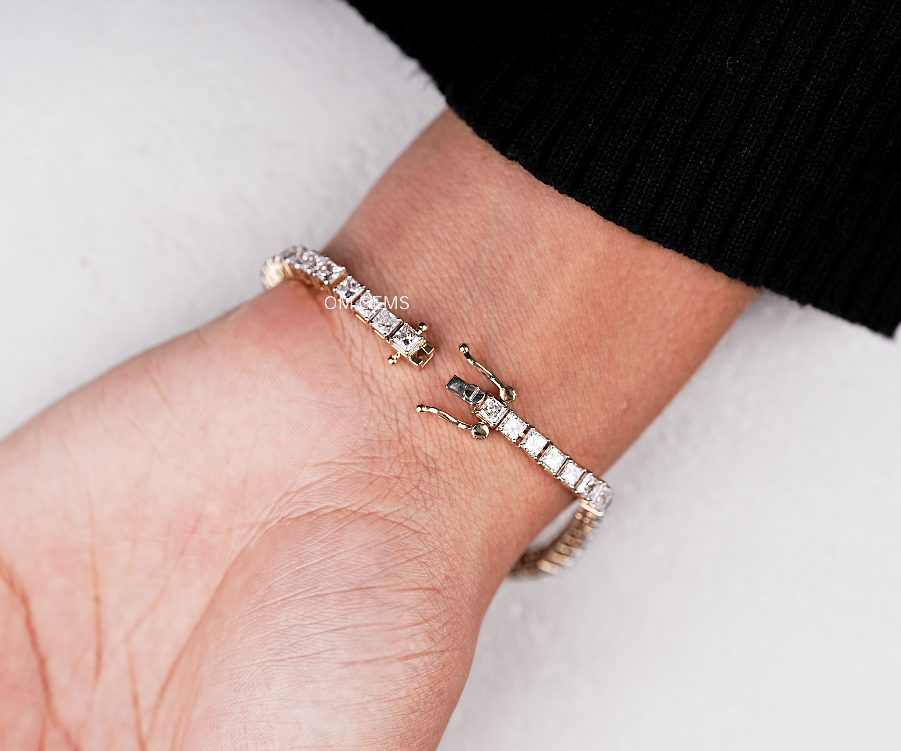 Princess Cut Lab Diamond Tennis Bracelet 