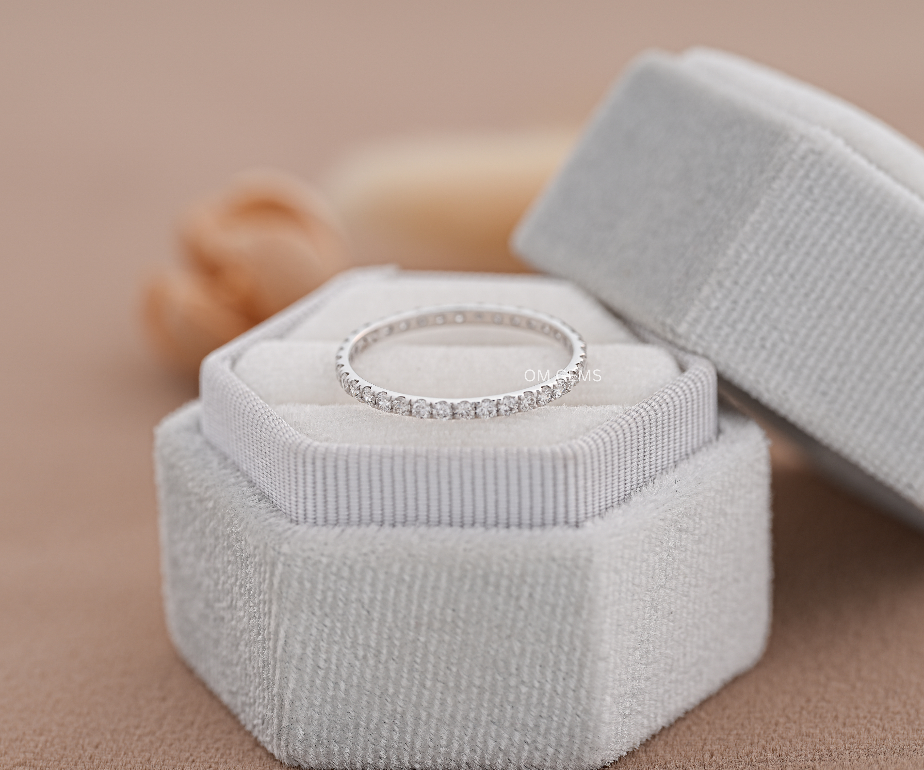 Tiny Round Cut Lab Grown Diamond Full Eternity Band 