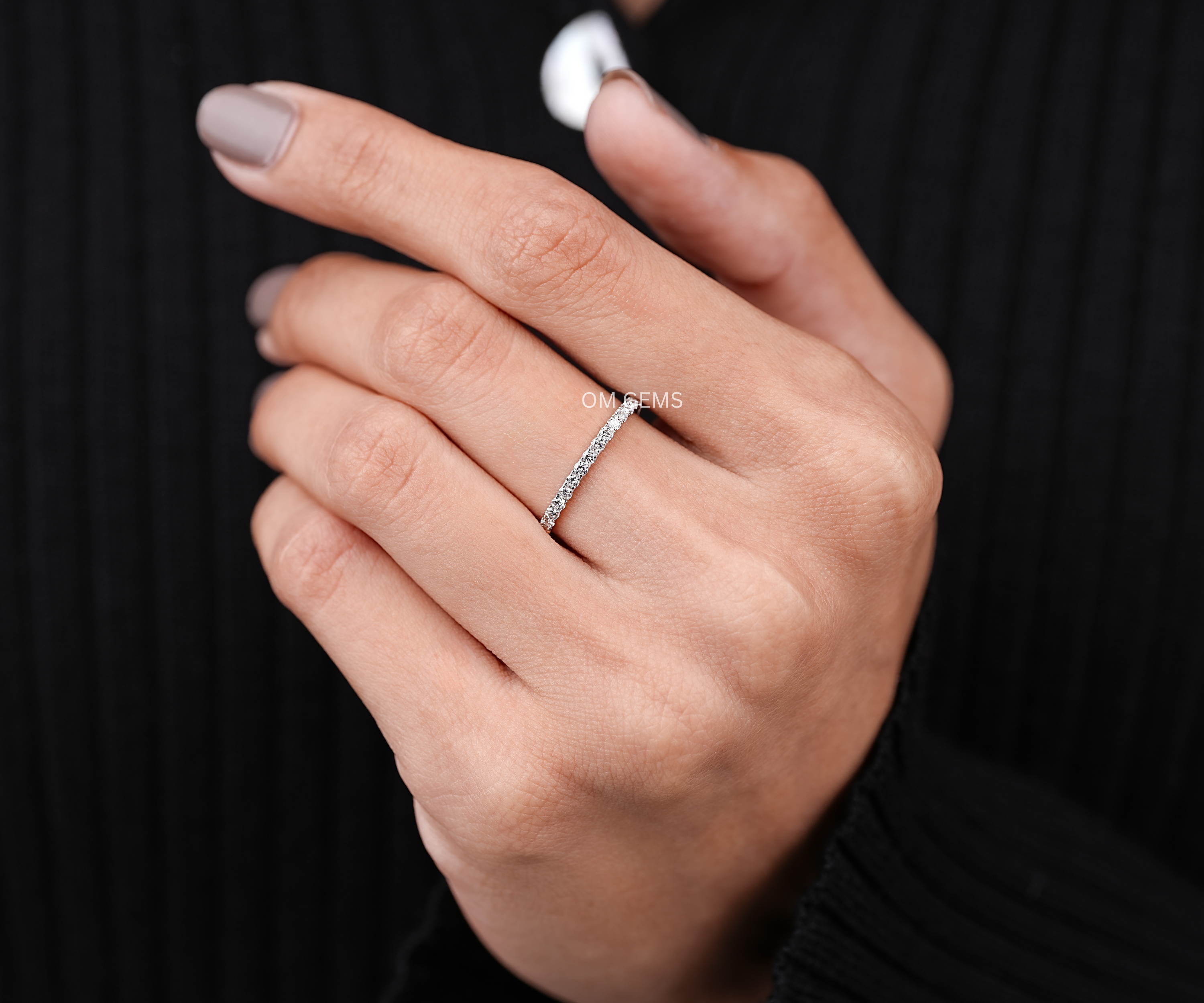 Lab Grown Diamond Full Eternity Band In White Gold