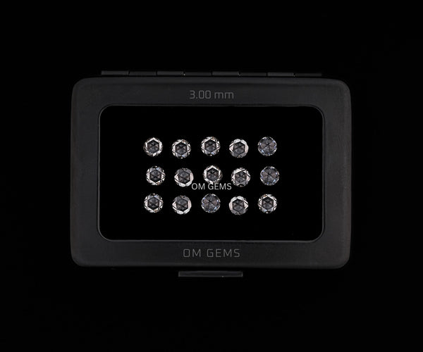 3.00mm Rose Cut Melee Loose Lab Grown CVD Diamond E Color VVS2 Clarity
