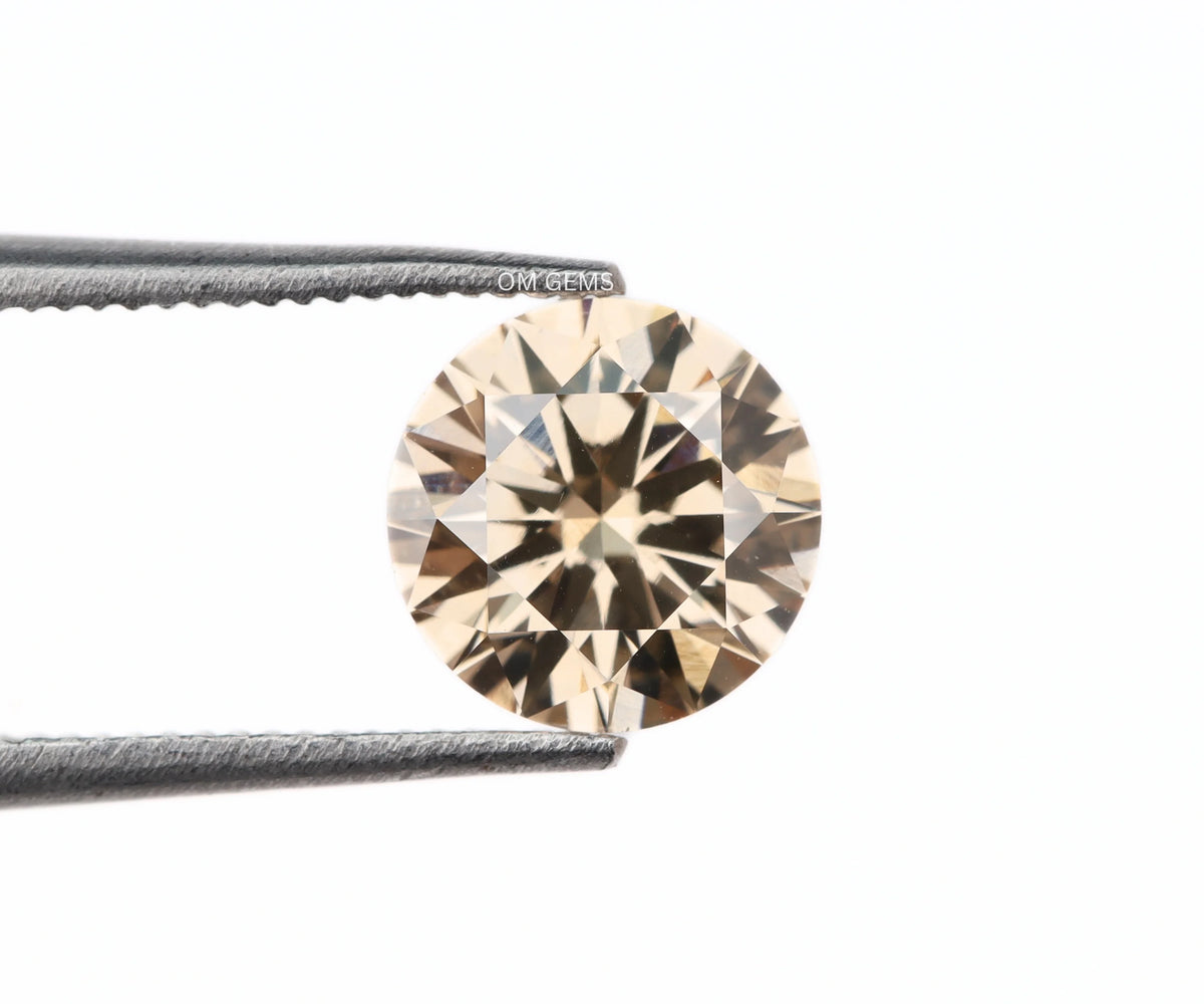 0.99 Carat Fancy Brown Round Brilliant Cut Lab Grown Diamond