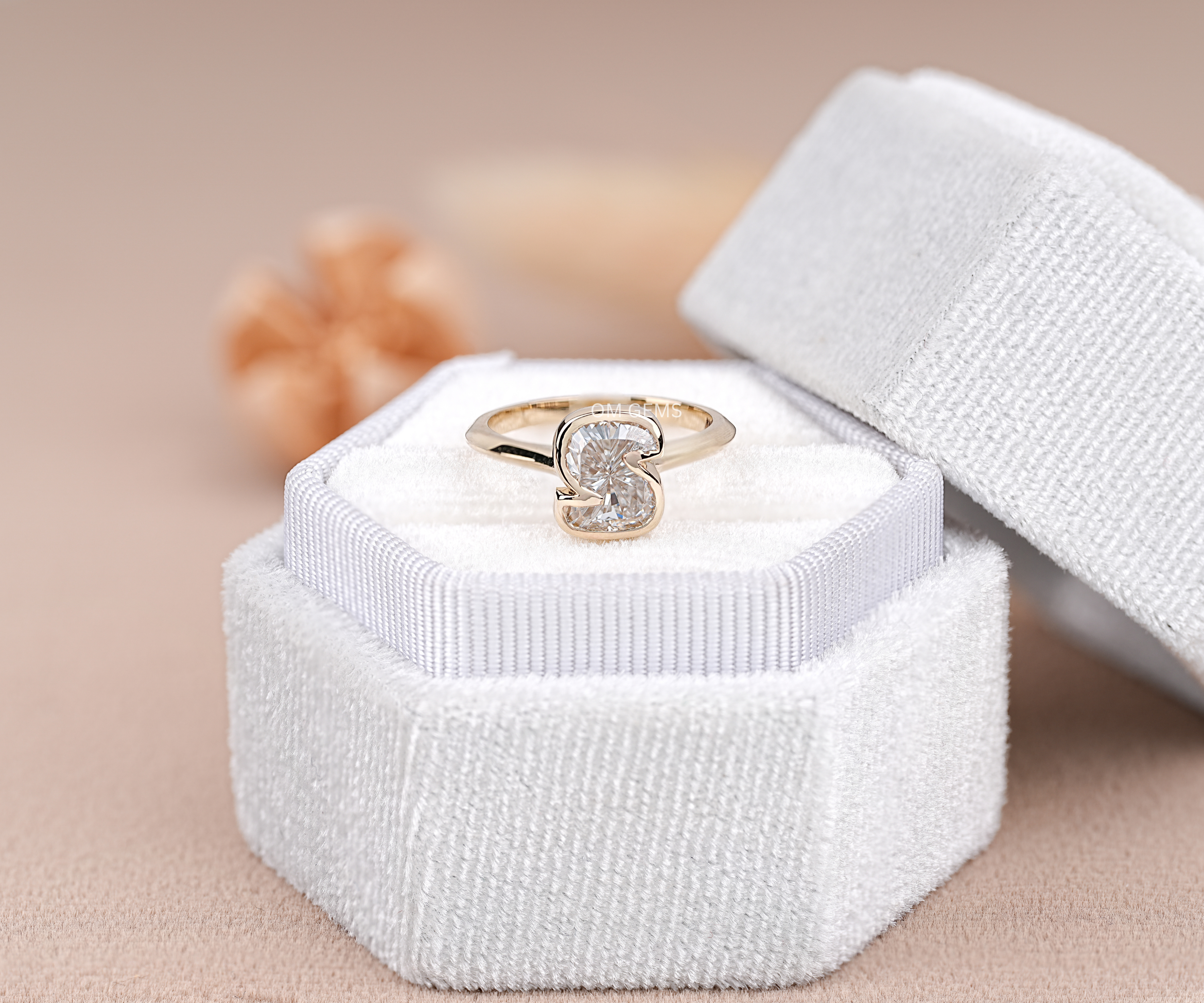 S Alphabet Lab Grown Diamond Initial Ring