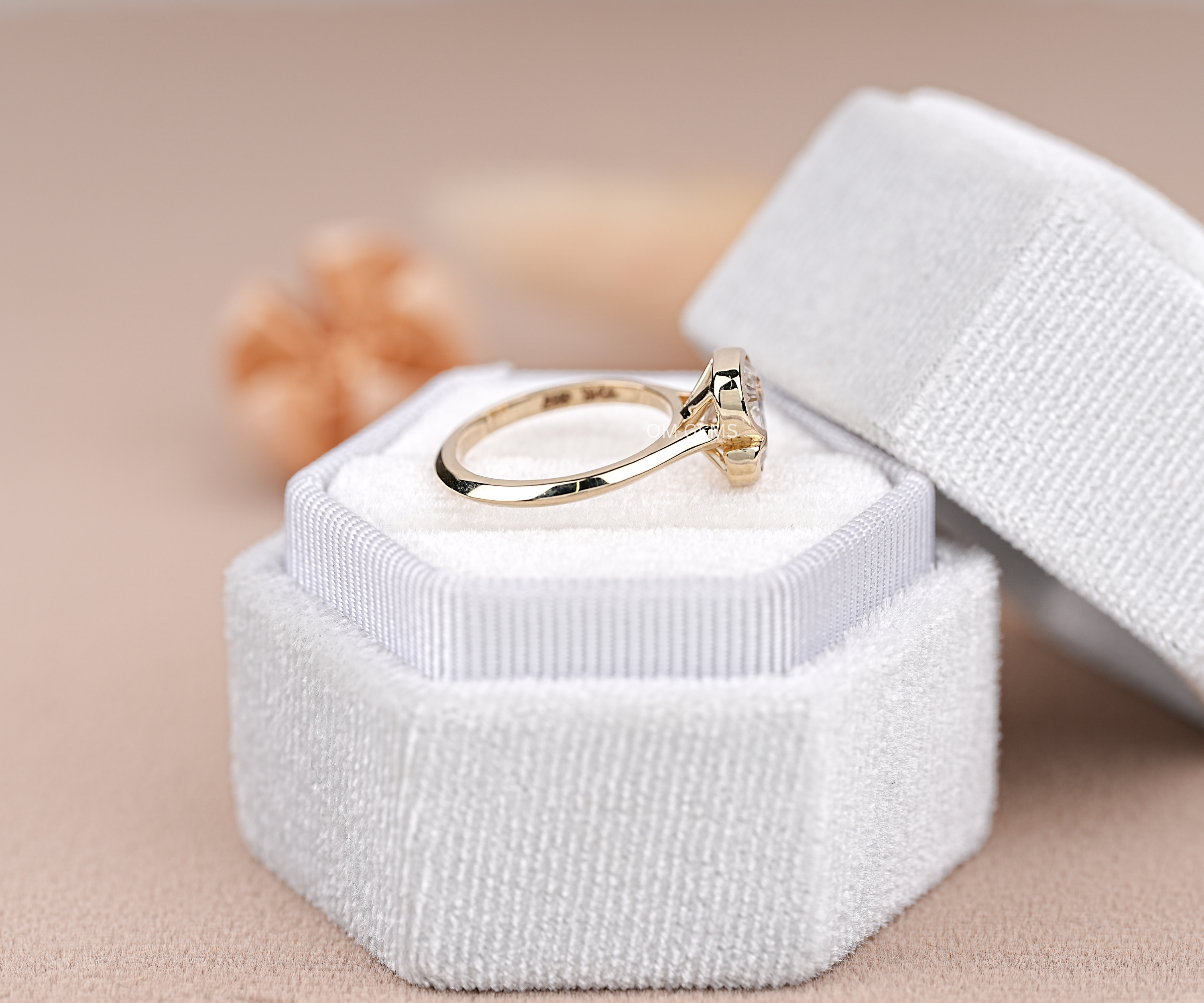S Alphabet Lab Grown Diamond Initial Ring In Yellow Gold 