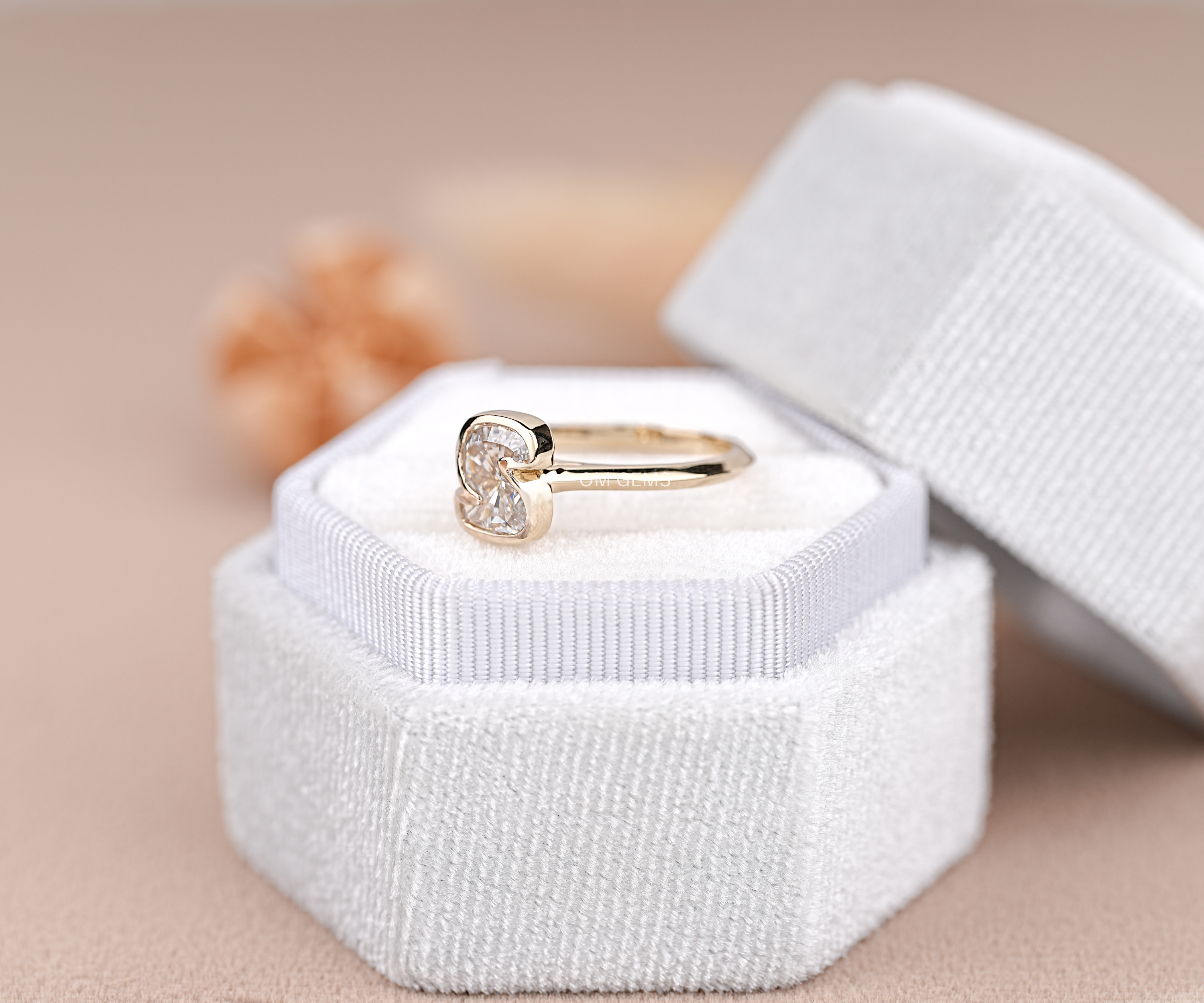 18k Yellow Gold Lab Grown S Alphabet Diamond Initial Ring