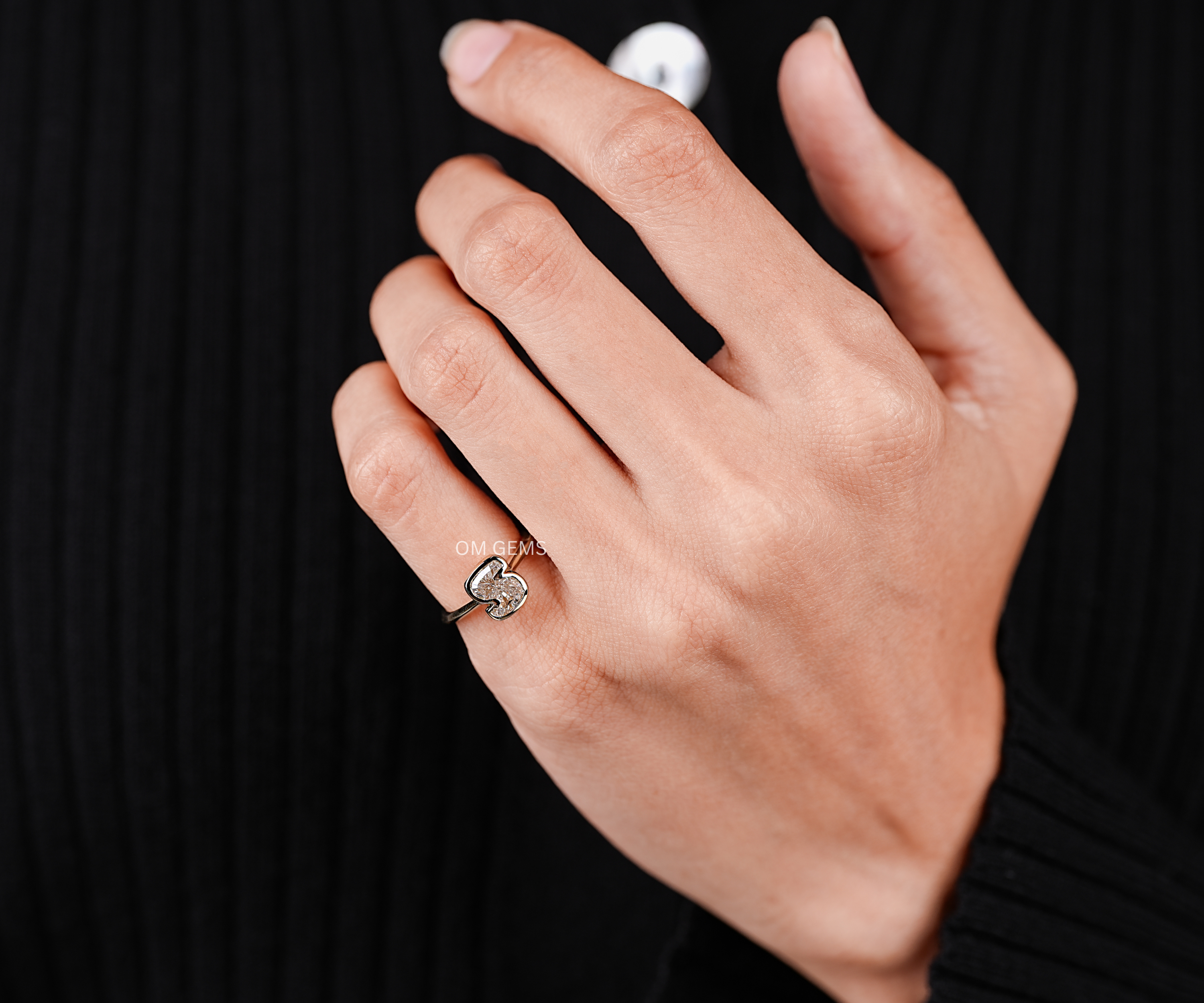 Lab Grown S Alphabet Diamond Initial Ring