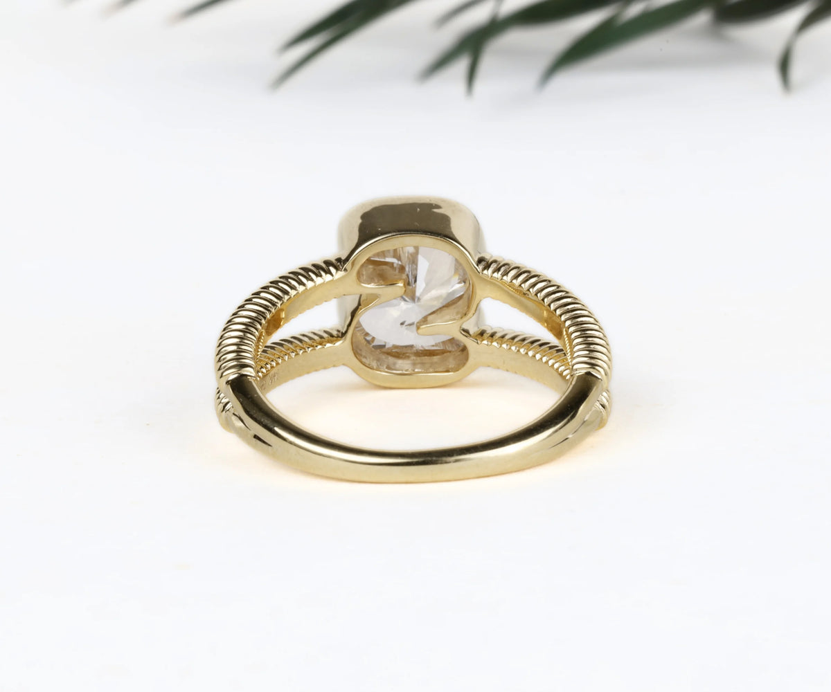 Custom S-Shaped Lab Grown Diamond Stackable Ring