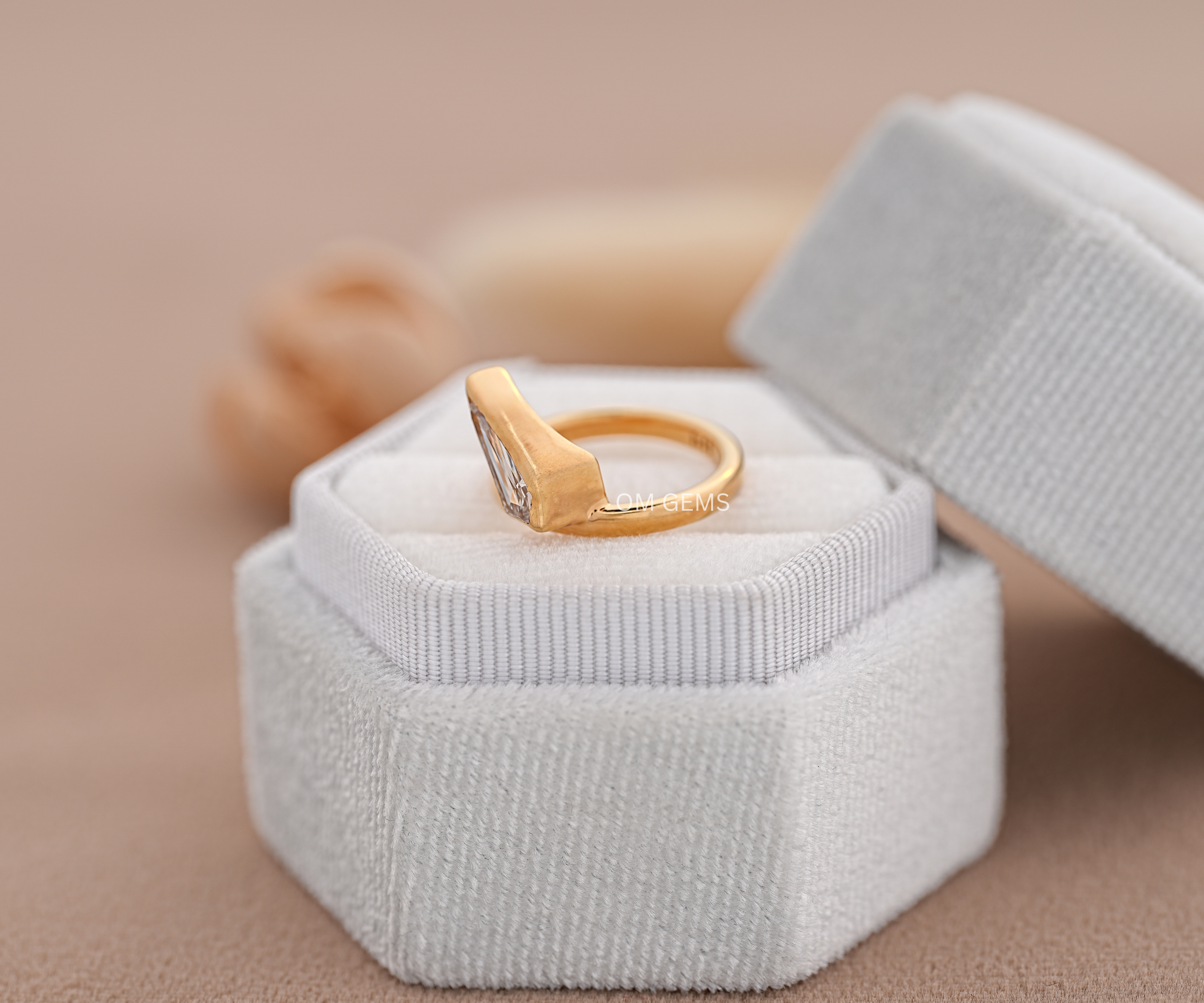 Shield Cut Lab Grown Diamond Solitaire Ring