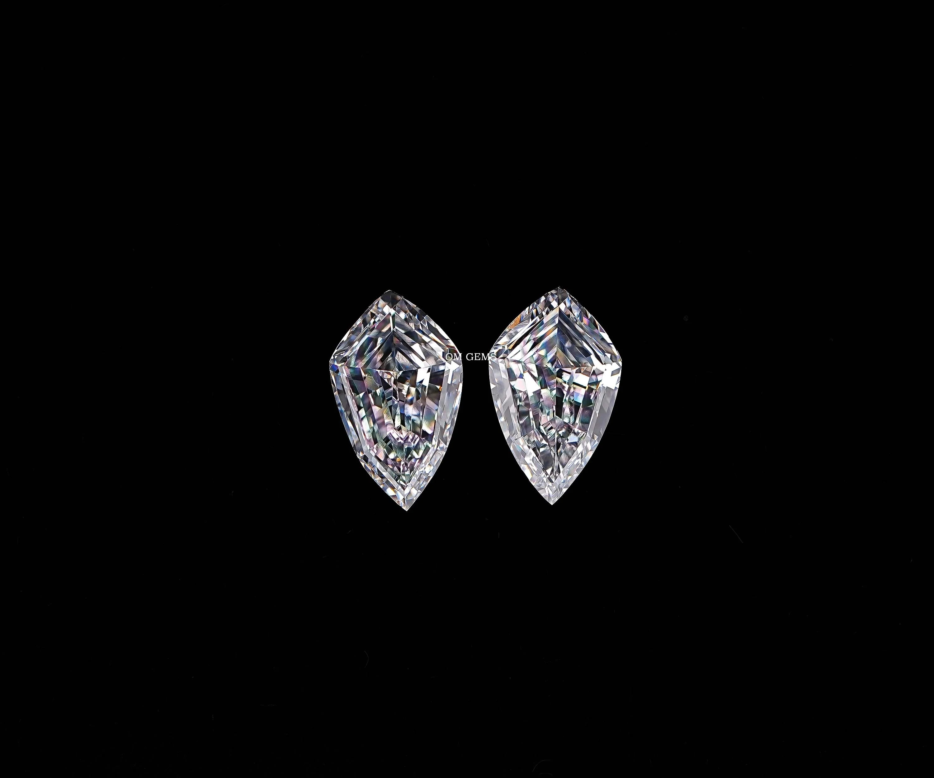 Shield Cut Lab Grown Loose Diamond Matching Pair