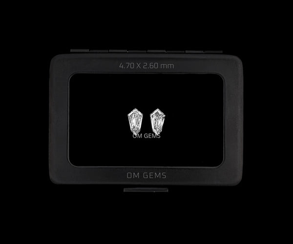 0.21 Carat Shield Excellent Cut Lab Created Matched Diamond Pair