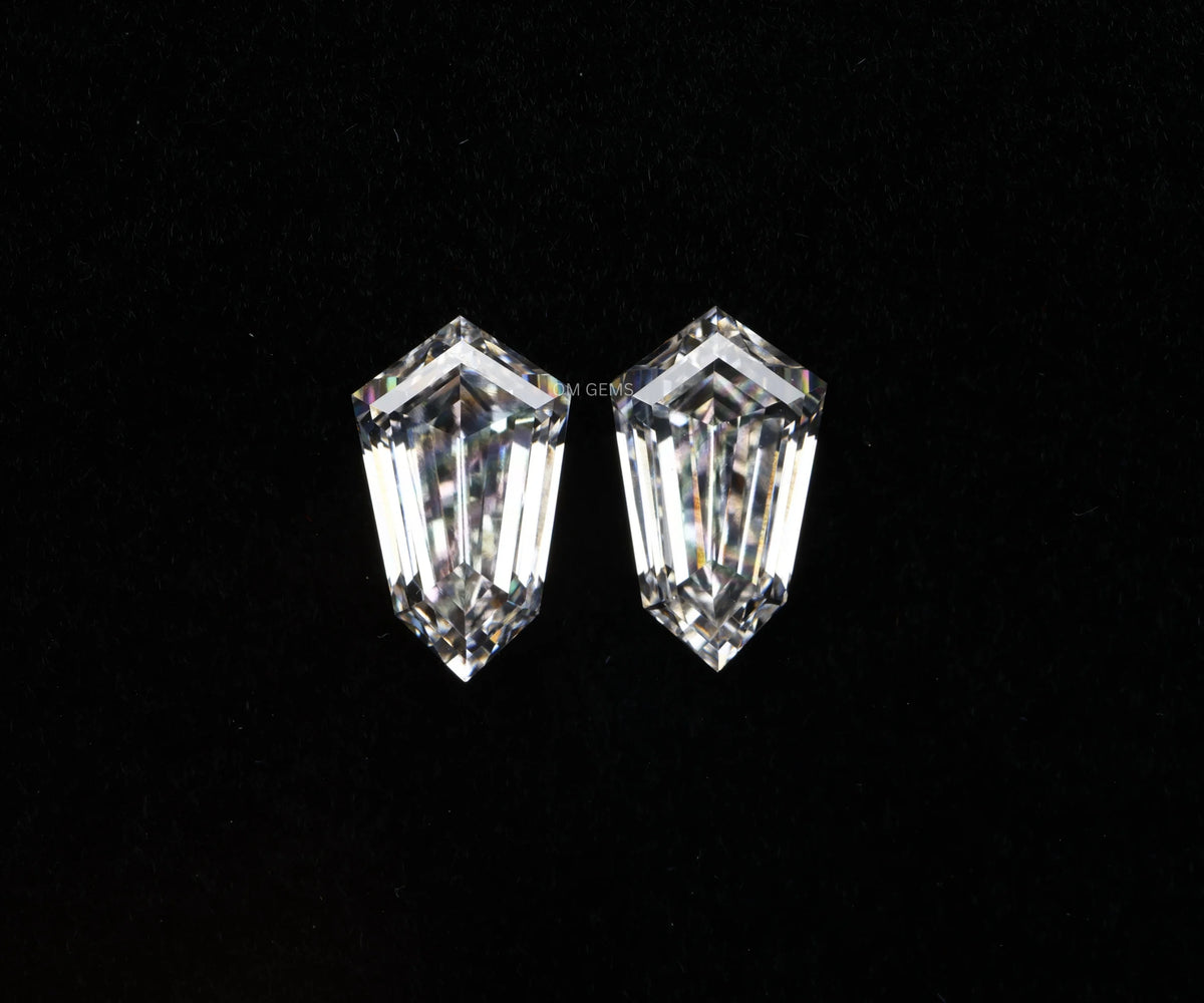 3.19 Carat Shield Full Cut Lab Grown Matched Diamond Pair