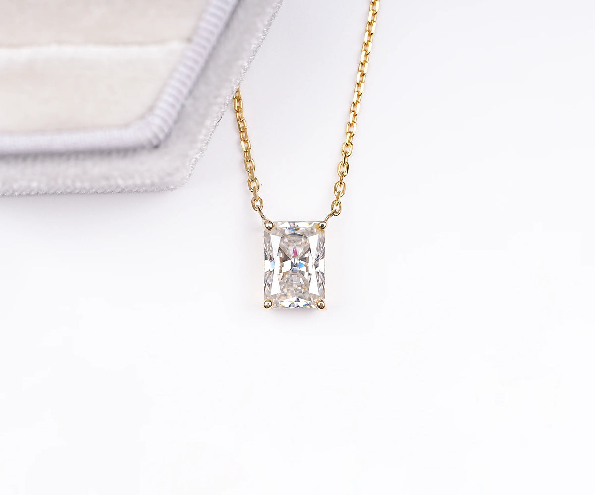 Solitaire Radiant Lab Grown Diamond Gift for Her Pendant
