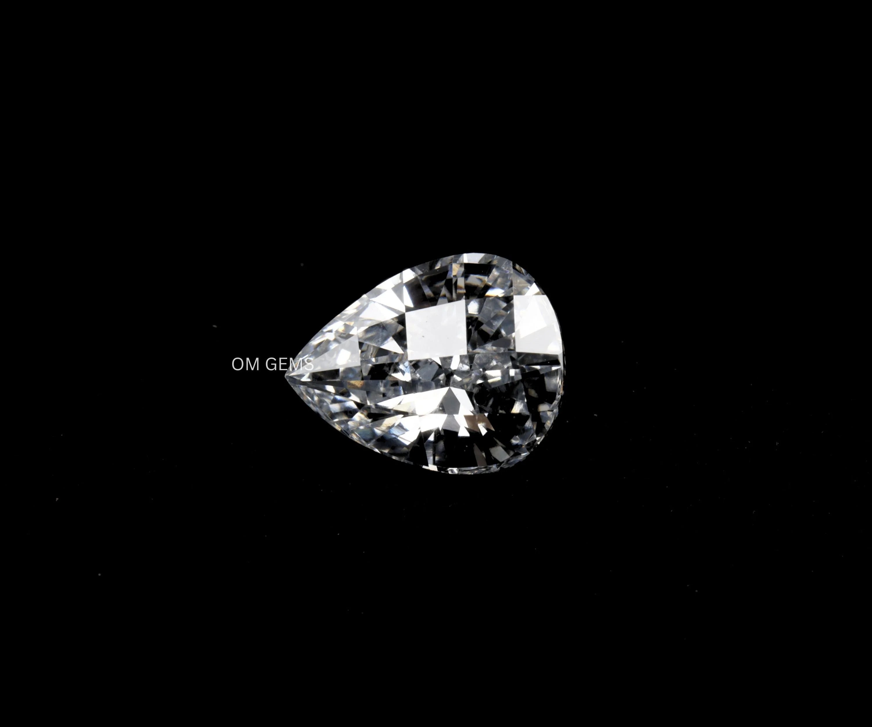 Square Faceted Cedar Pear Cut Diamond