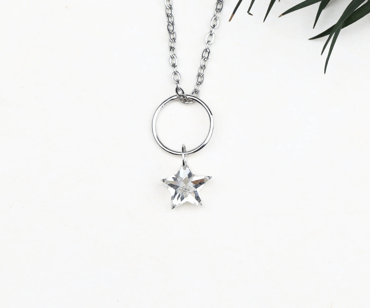 Drop Star Shape Lab Grown Diamond Gift for Her Pendant