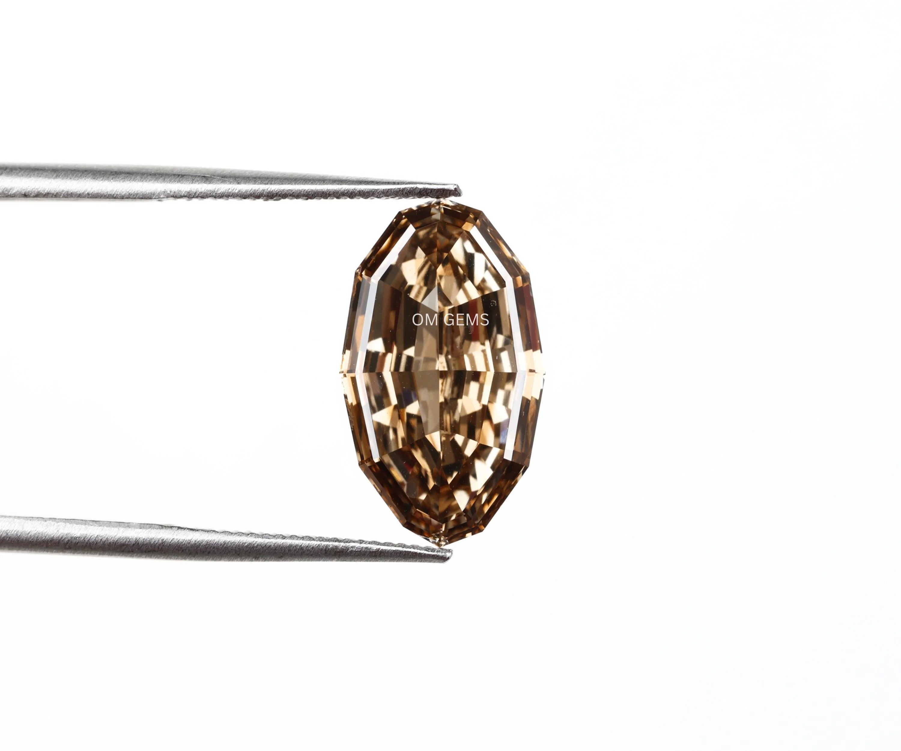 Step Cut Oval Brown Loose Diamond