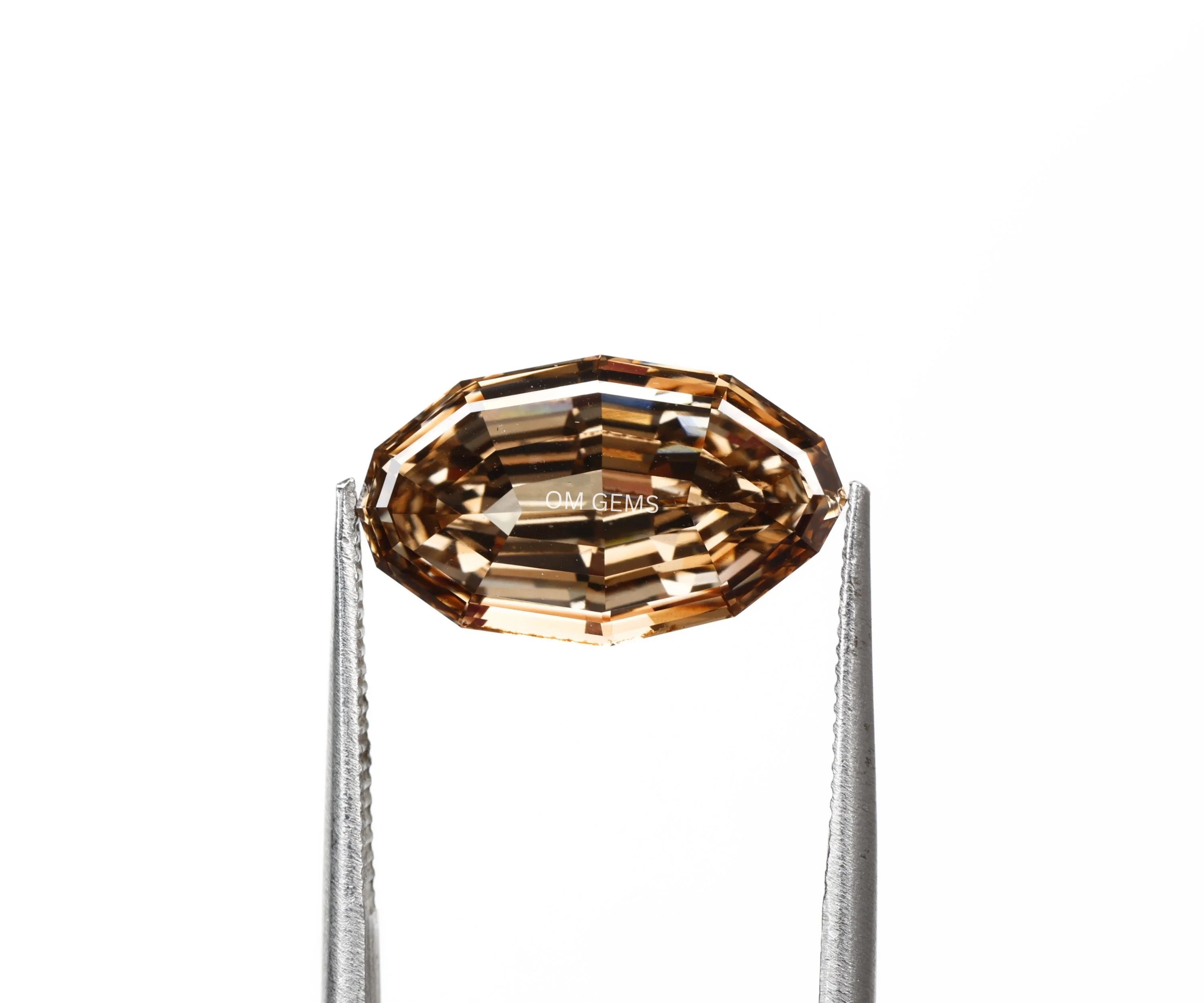 Step Cut Oval Brown Loose Diamond