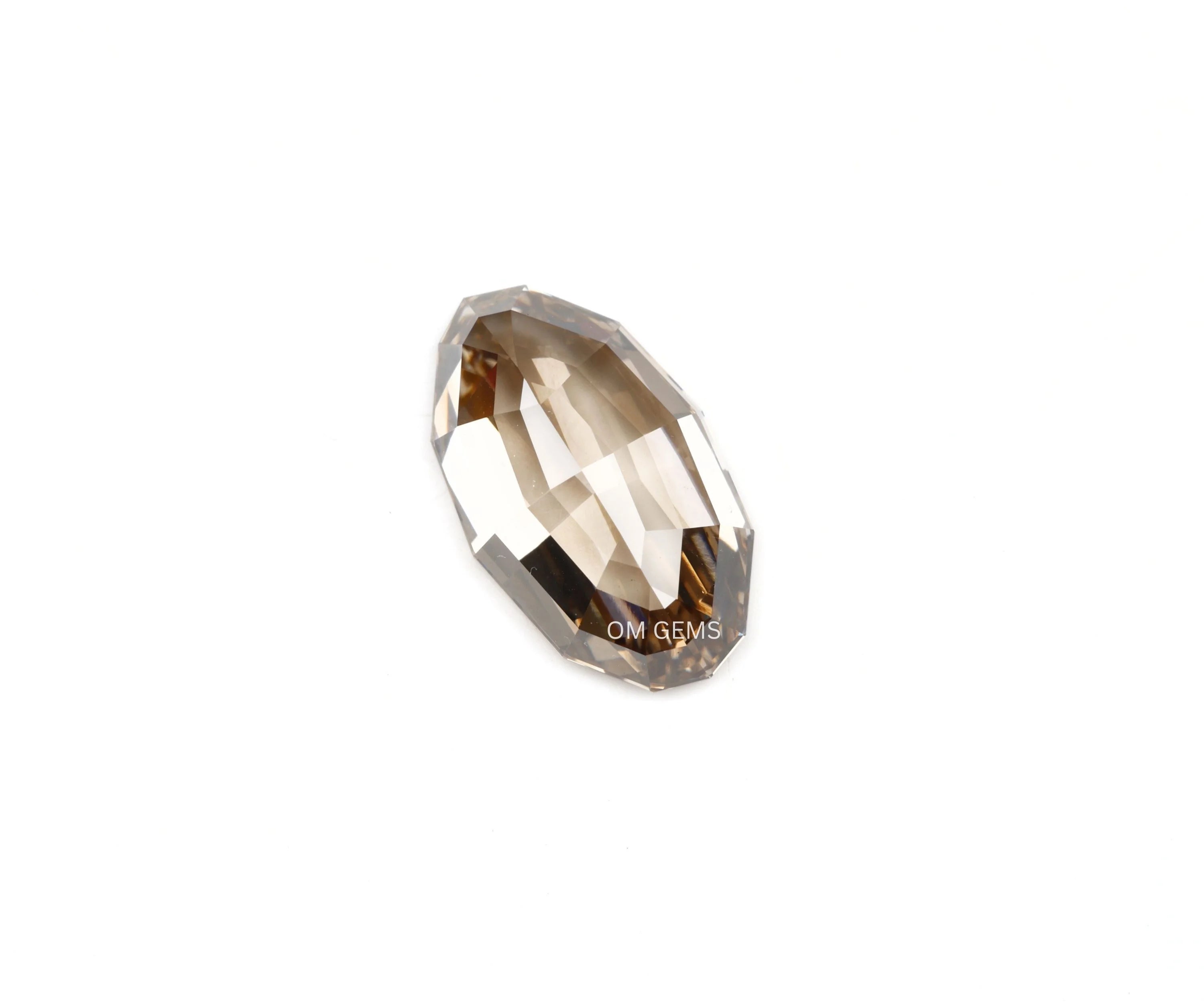 Step Cut Oval Brown Loose Diamond