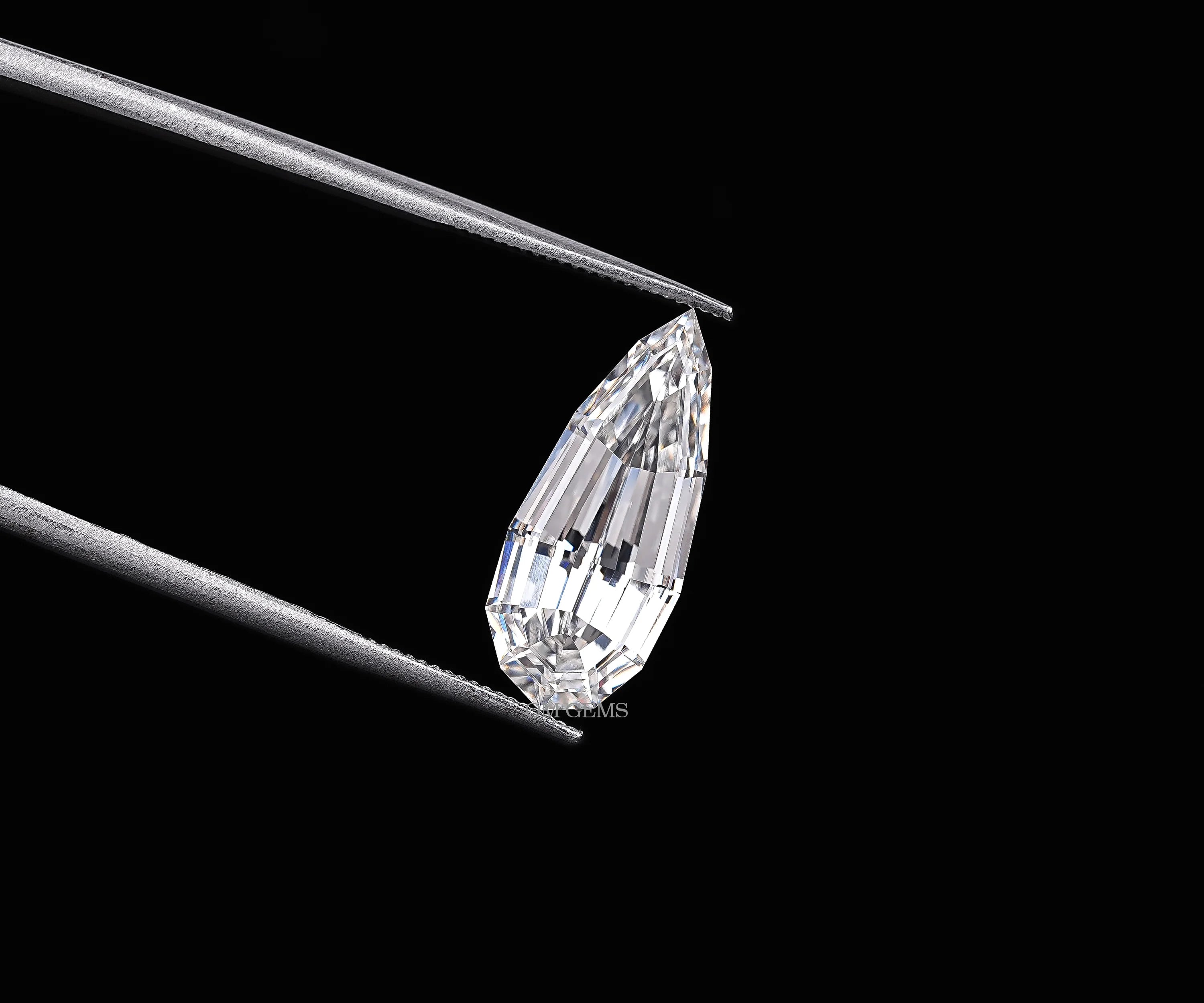 Step Cut Pear Lab Grown Diamond Loose Diamond