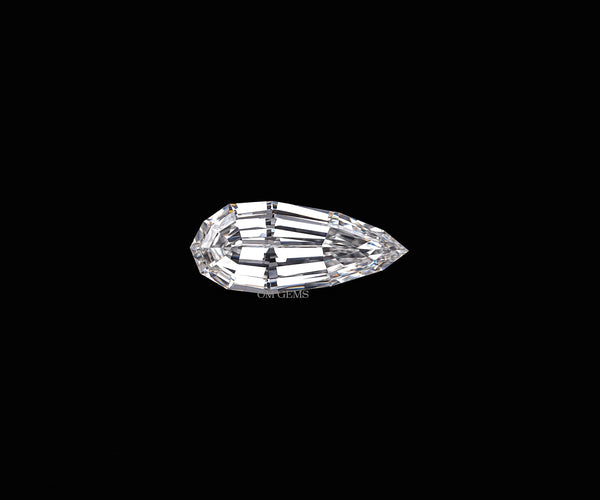 2.94 Carat Step Cut Pear Shape Teardrop Lab Grown Diamond