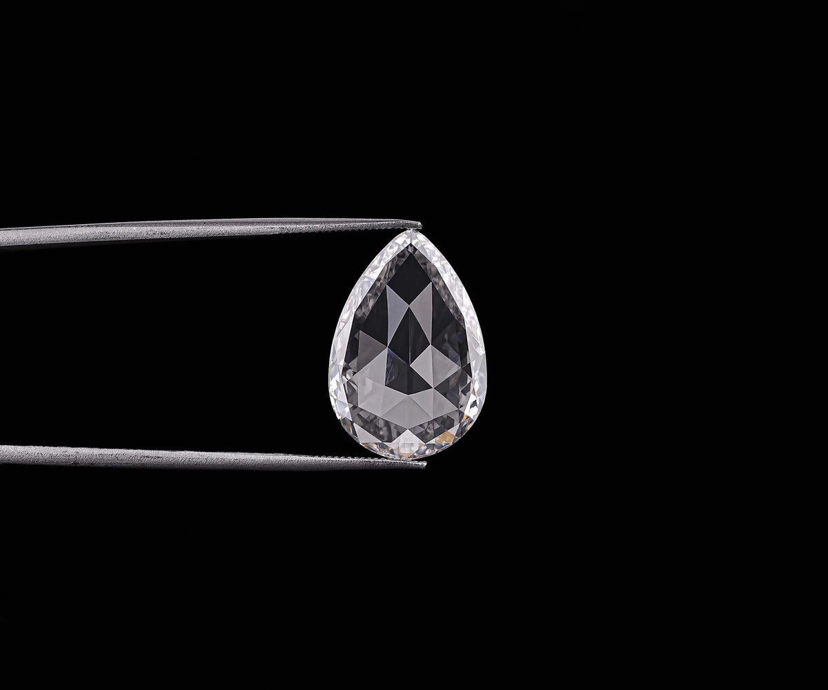 Pear Rose Cut Lab Created Loose Diamond