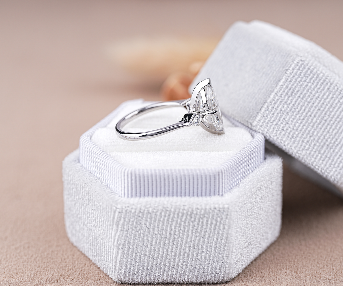 3-Stone Dutch Marquise Lab Grown Diamond Ring
