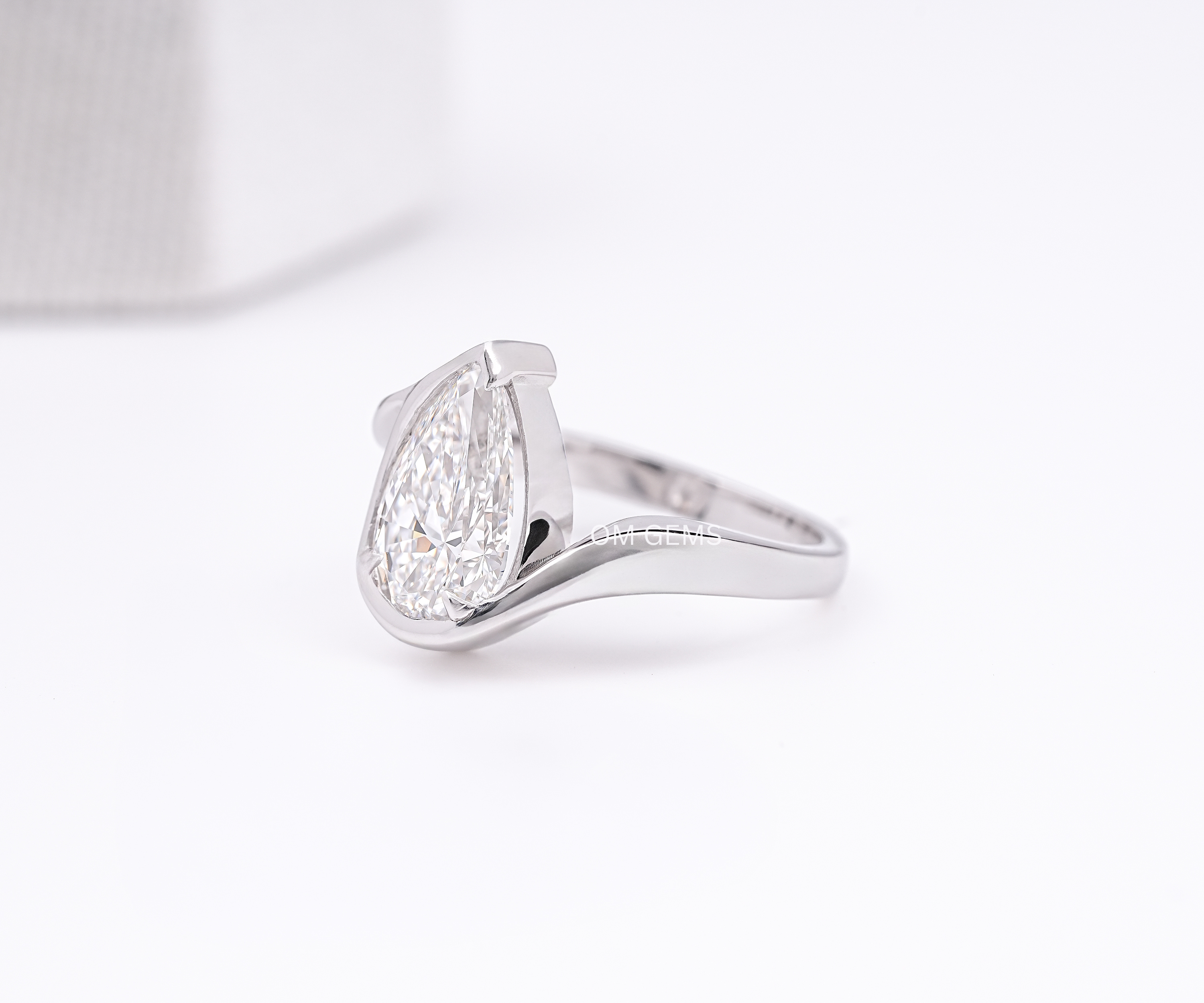 Unique Pear Shape Lab Grown Diamond Ring