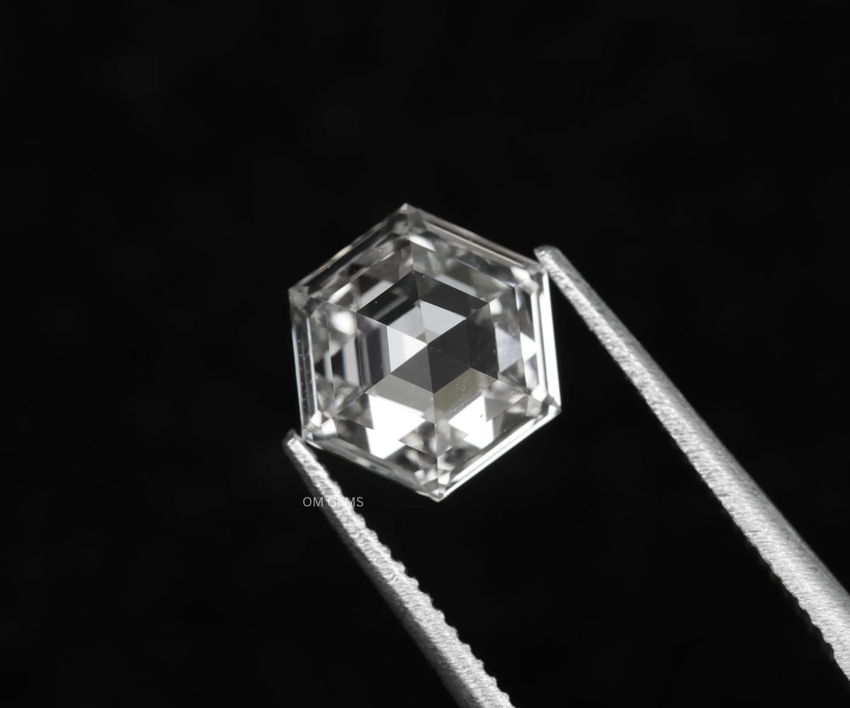 1.08 Carat Hexagon Full Cut Lab Created Fancy Loose Diamond