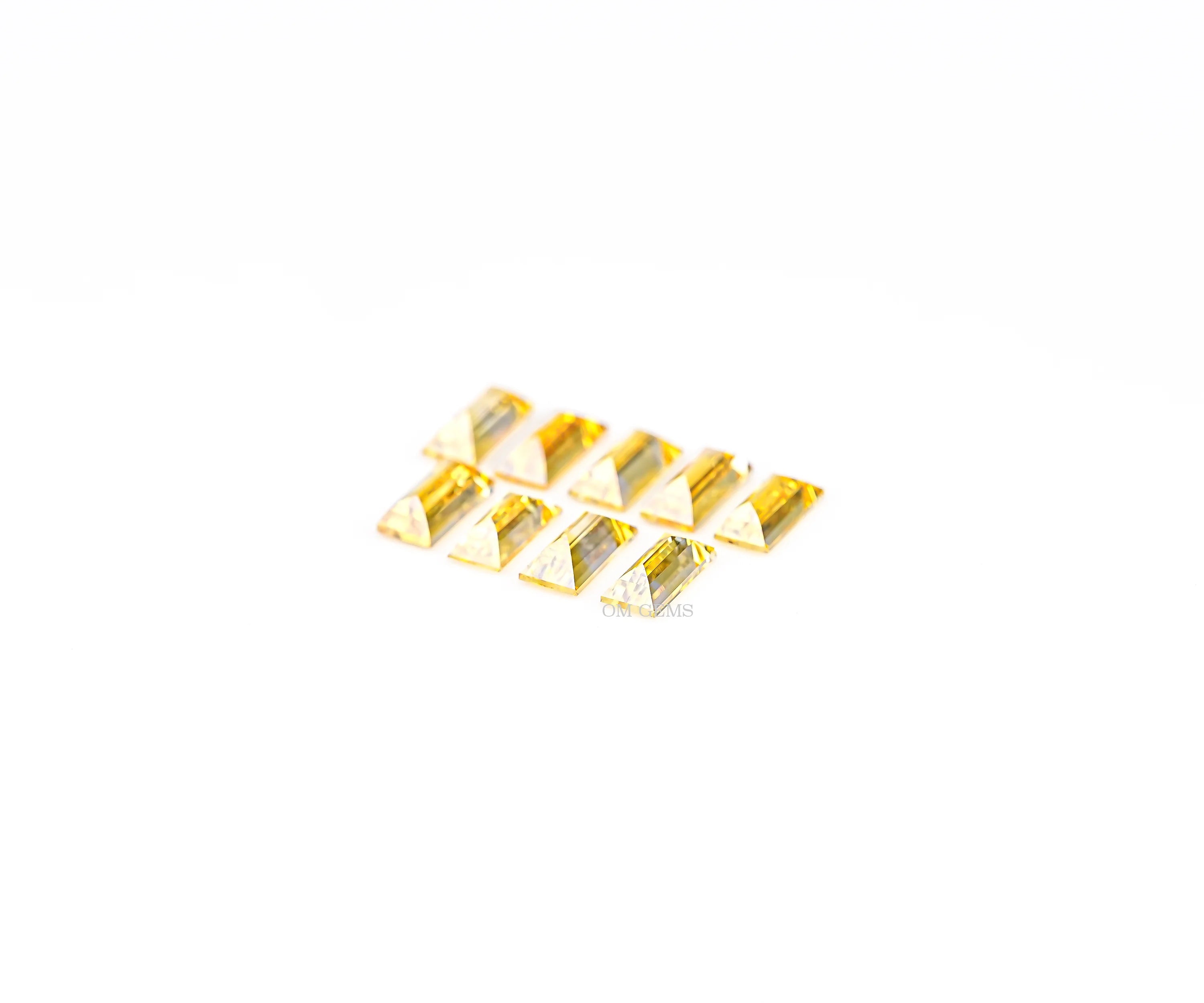 Yellow Baguette Cut Lab Grown Melee Diamond