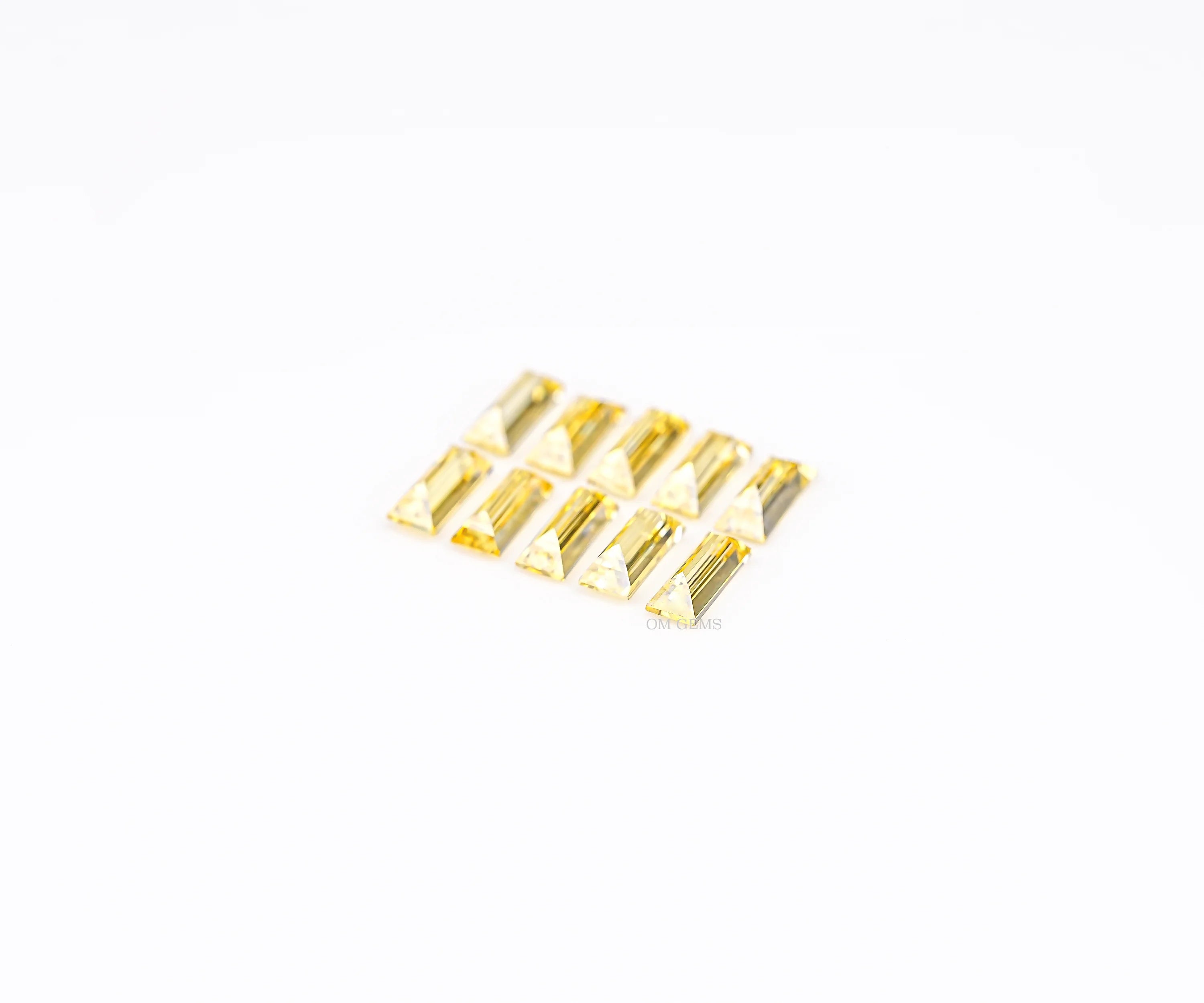 Yellow Baguette Shaped Lab Grown Melee Diamond