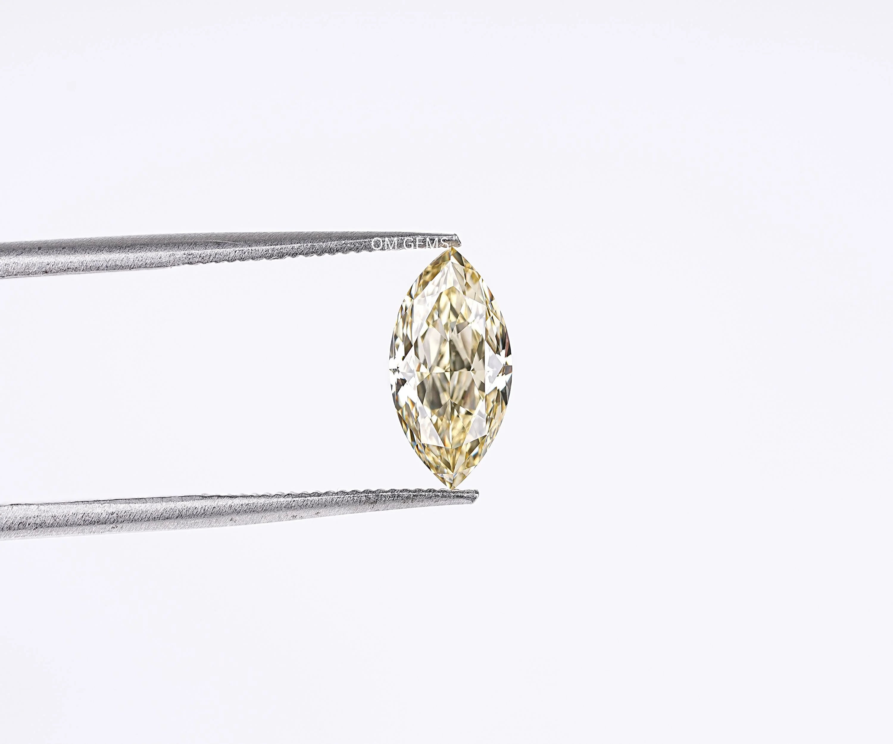 Yellow Marquise Cut Lab Grown Loose Diamond