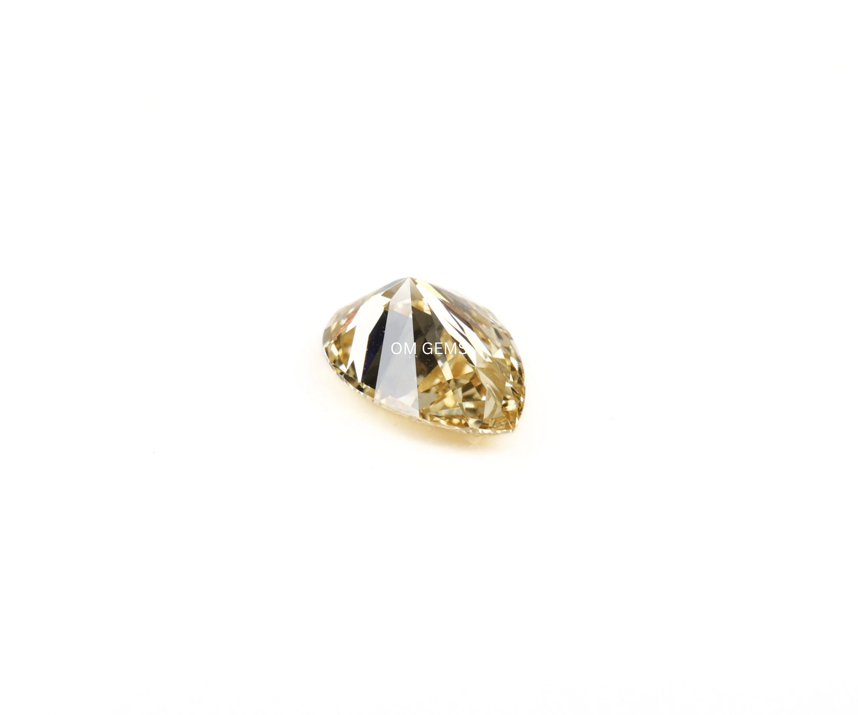 Yellow Pear Cut Lab Grown Diamond
