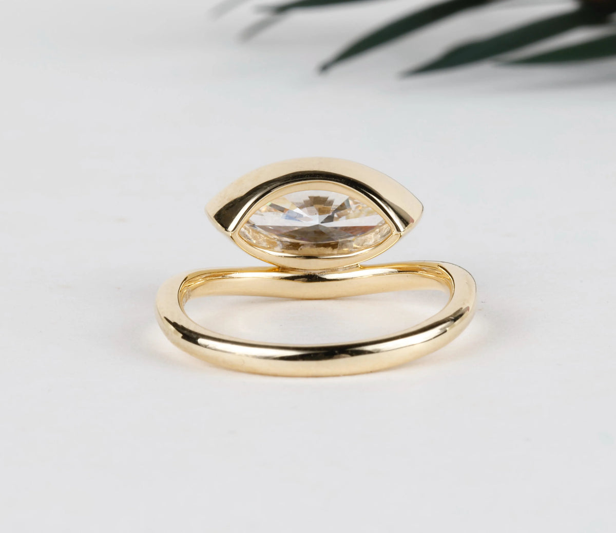 East west marquise cut lab grown diamond celebration ring