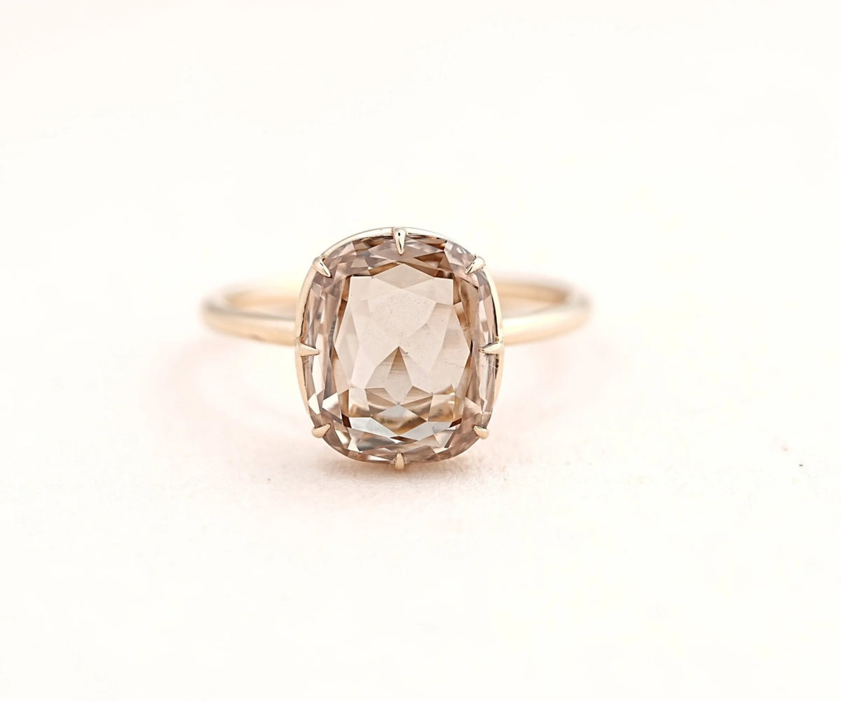 Georgian style lab grown diamond engagement ring