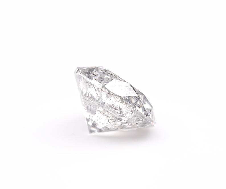 1.56 CT, 7.10 MM | Salt And Pepper Diamond | Round Brilliant Cut Diamond | Natural Loose Diamond | Gray Diamond For Engagement Ring | OM8530