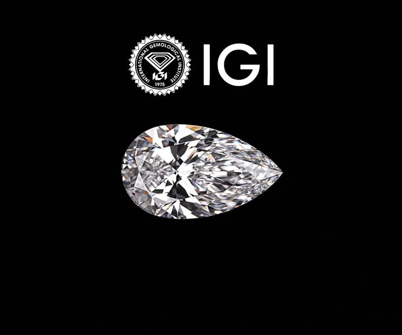 Pear Brilliant Cut Diamond, 1.09 Carat Lab Grown Diamond