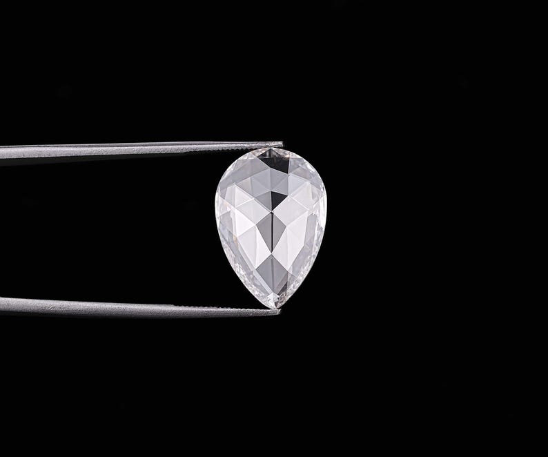 3.17 CT Rose Cut Pear Lab Grown Diamond